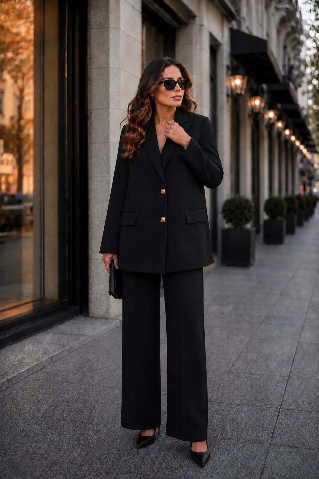 Premium Blazer Takım Siyah