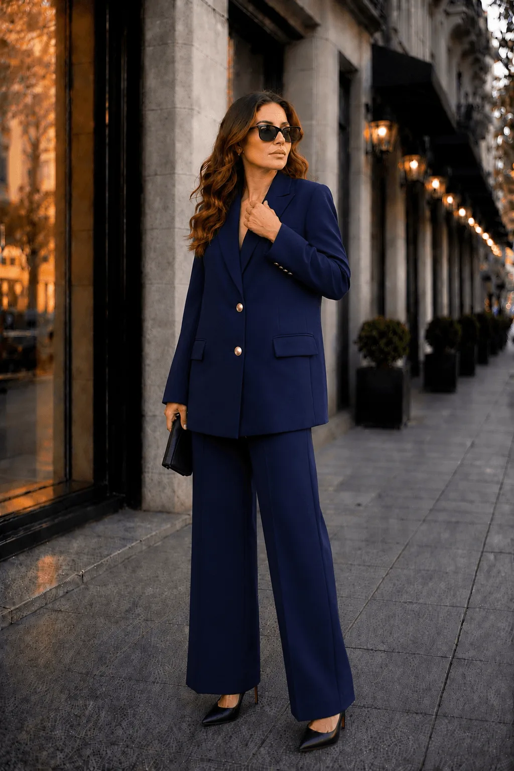 Premium Blazer Takım Lacivert